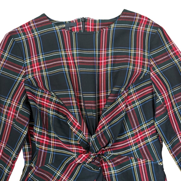 Maje Ripper Tartan Dress Size 4 - Picture 3 of 10